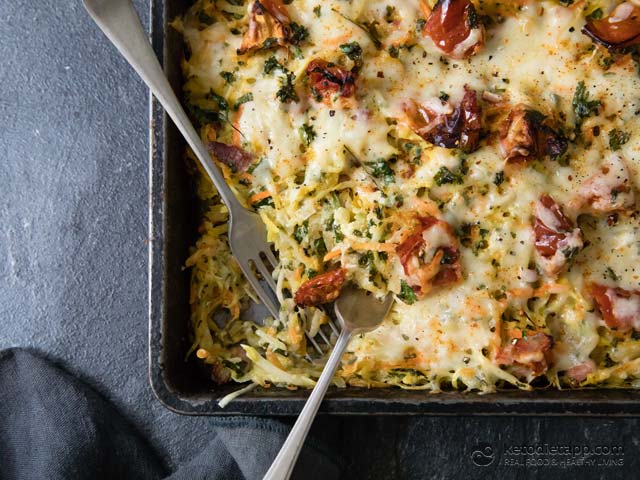 Low-Carb Bacon & Cheese Vegetable Gratin