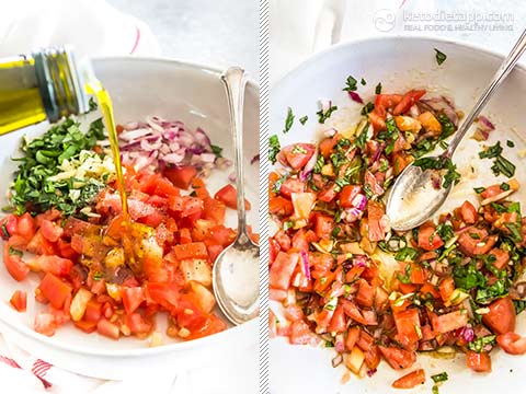 Low-Carb Bruschetta Stuffed Avocado