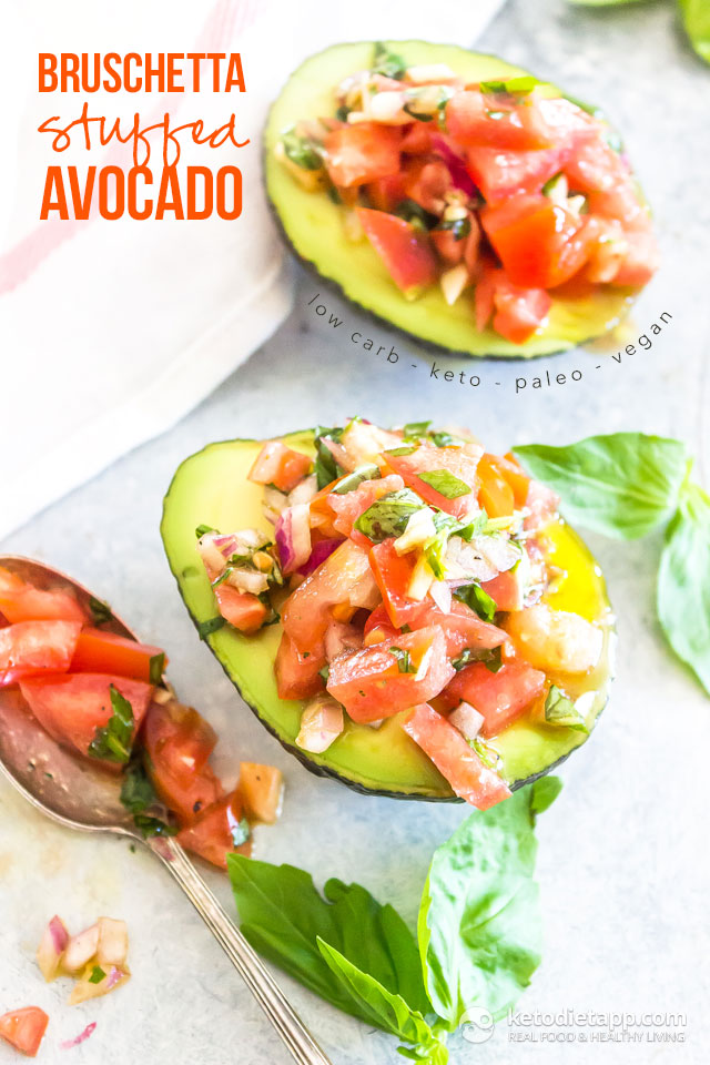 Low-Carb Bruschetta Stuffed Avocado