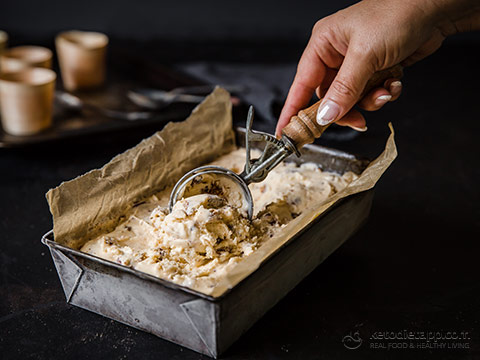 Keto Brown Butter Pecan Ice Cream