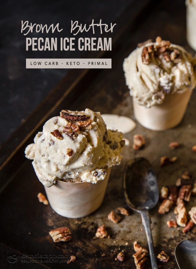 Keto Brown Butter Pecan Ice Cream