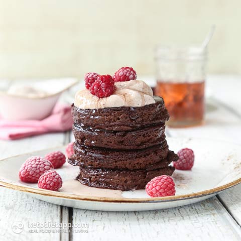 Fluffy Low-Carb Chocolate Pancakes