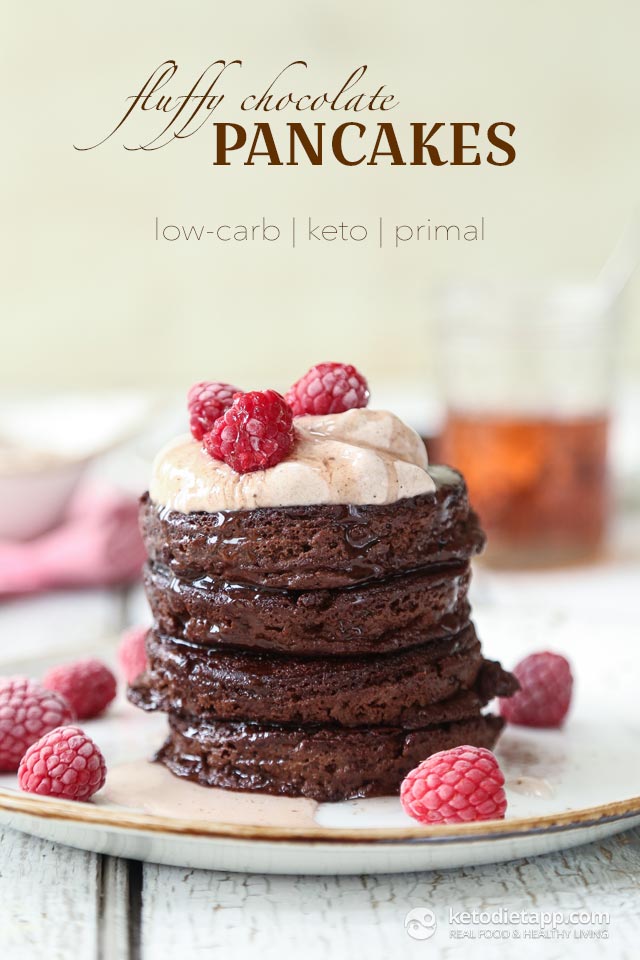 Fluffy Low-Carb Chocolate Pancakes