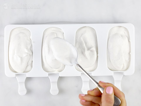 Keto Vanilla Coconut Yogurt Popsicles