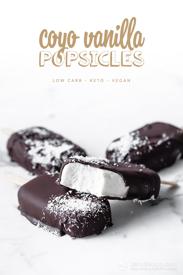 Keto Vanilla Coconut Yogurt Popsicles