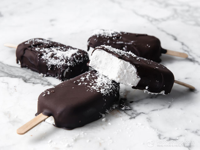 Keto Vanilla Coconut Yogurt Popsicles