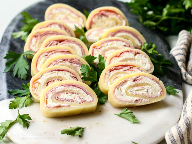 Ham & Cheese Horseradish Roll-Ups