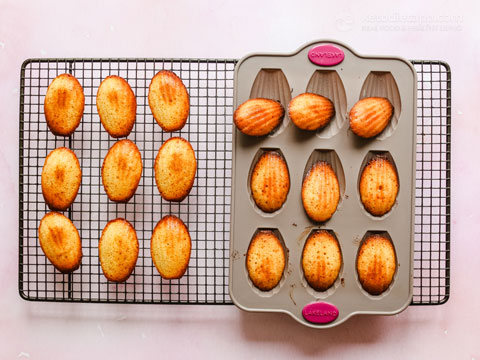 Keto Pistachio, Rose & White Chocolate Madeleines