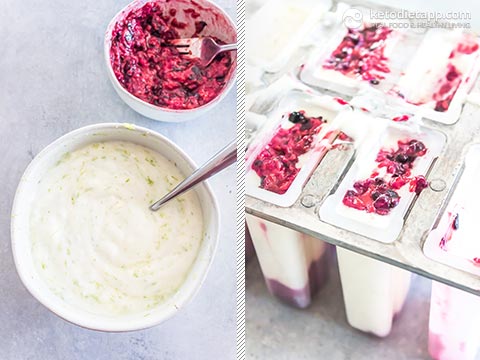 Keto Roasted Berry Popsicles