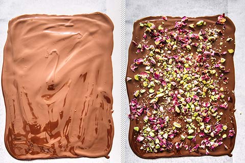 Keto Rose & Pistachio Chocolate Bark