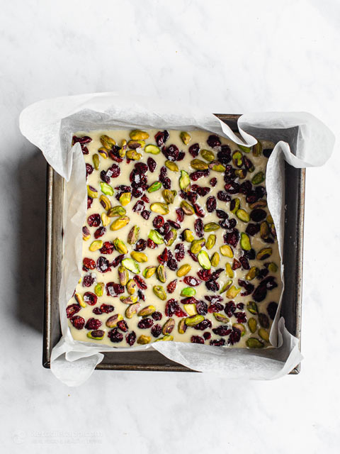 Keto White Chocolate Cranberry Bark