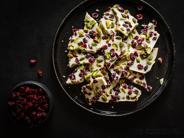 Keto White Chocolate Cranberry Bark