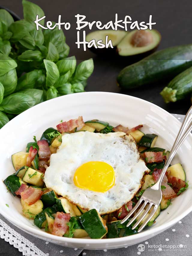 Keto Bacon Zucchini Breakfast Hash