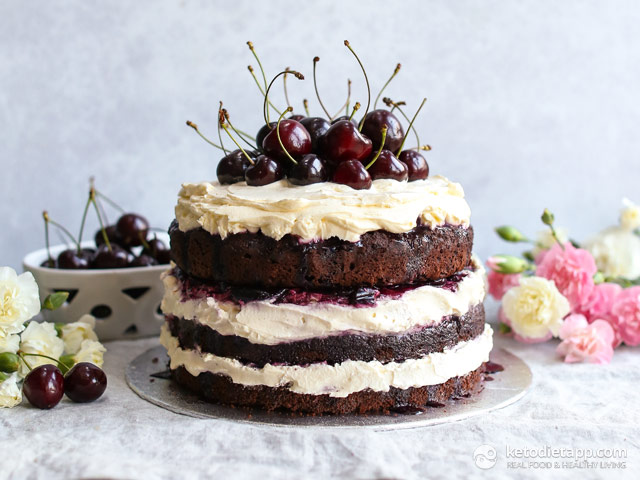 Low-Carb Black Forest Chocolate Cake