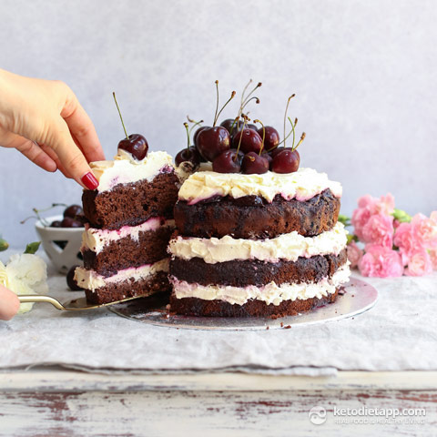 Low-Carb Black Forest Chocolate Cake