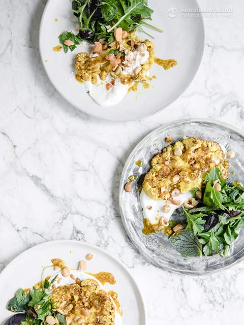 Low-Carb Curried Cauliflower Steaks