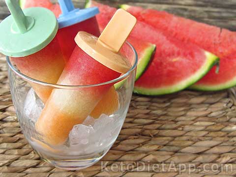 Low-Carb Triple Melon Popsicles