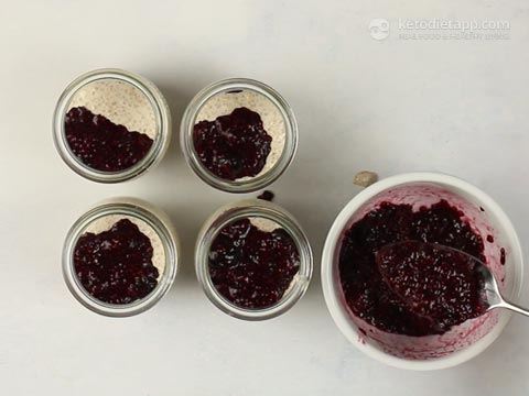 Keto Mulled Berry Chia Parfaits