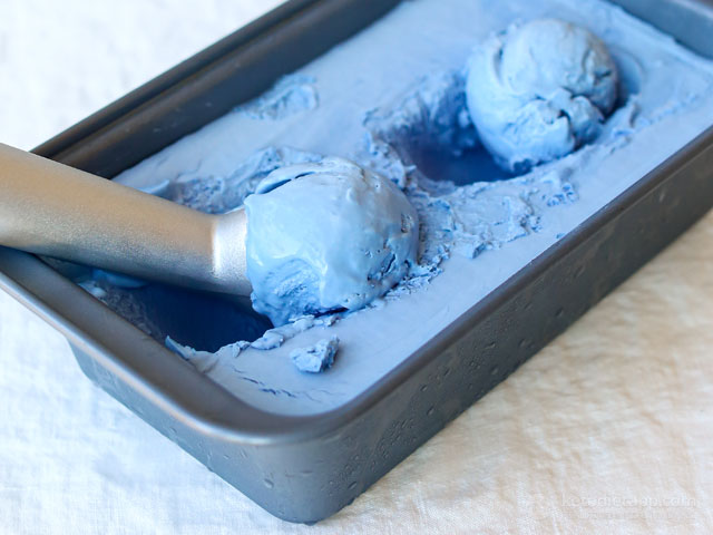 Keto Blue Moon Ice Cream (No Churn Smurf Ice Cream)