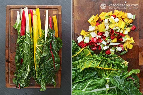 Low-Carb Rainbow Chard & Sausage Hash