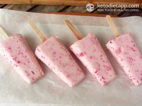 Low-Carb Raspberry Mascarpone Popsicles