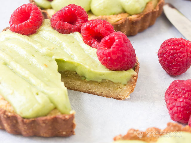 Low-Carb Raspberry & Pistachio Tarts