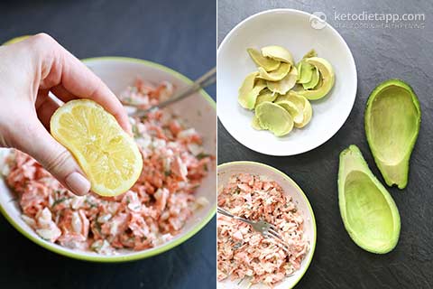 Low-Carb Salmon Stuffed Avocado