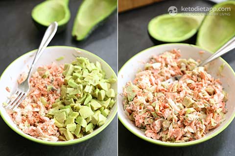 Low-Carb Salmon Stuffed Avocado