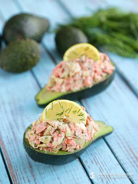 Low-Carb Salmon Stuffed Avocado