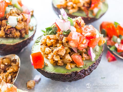 Keto Vegan Taco Stuffed Avocados