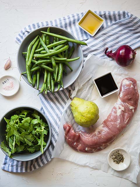 Low-Carb Warm Pork & Pear Salad